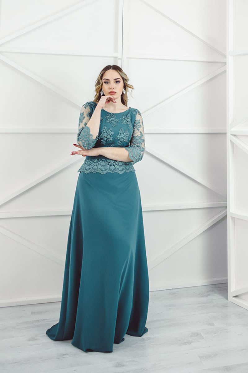 Abiti da cerimonia curvy Tessuti pregiati seta tulle e chiffon